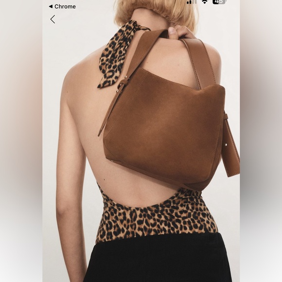 Mango suede shoulder bag - Picture 2 of 6